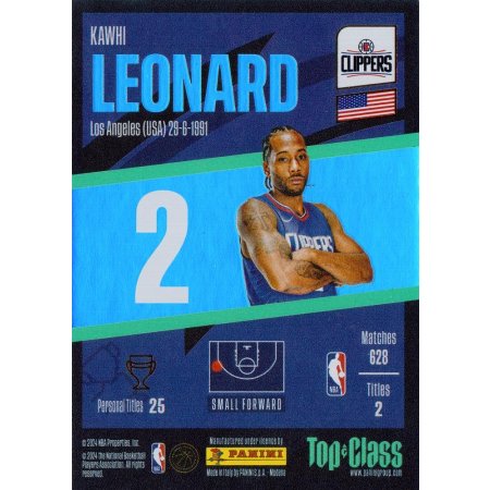 2023-24 PANINI NBA Top Class - #195 - Kawhi Leonard - Los Angeles Clippers - Winner